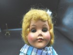 blonde 10 half doll blue print face